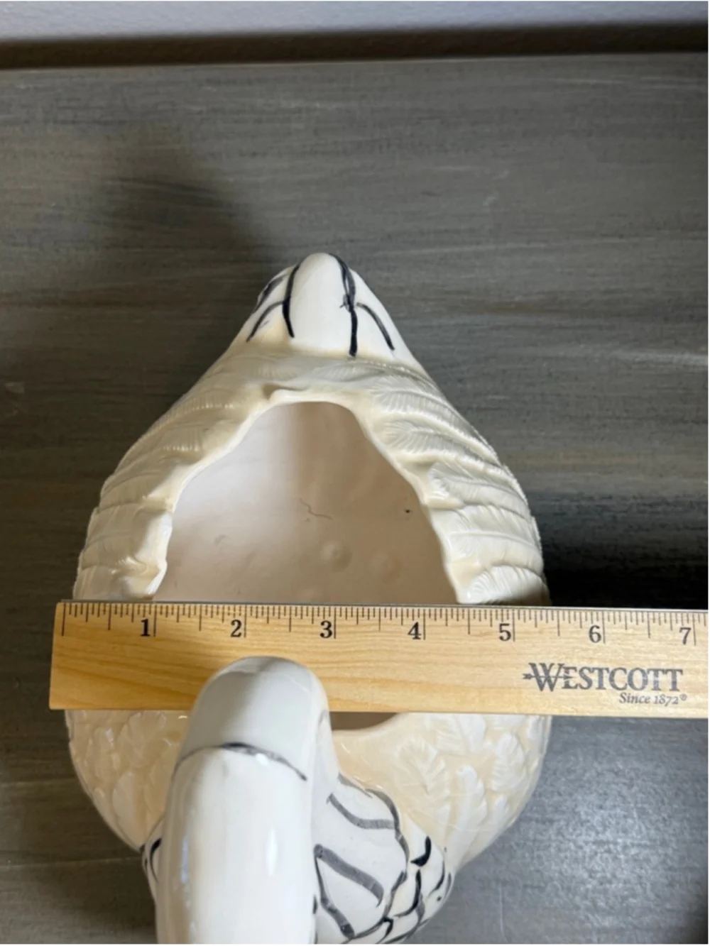 vintage ceramic swan planter trinket bowl